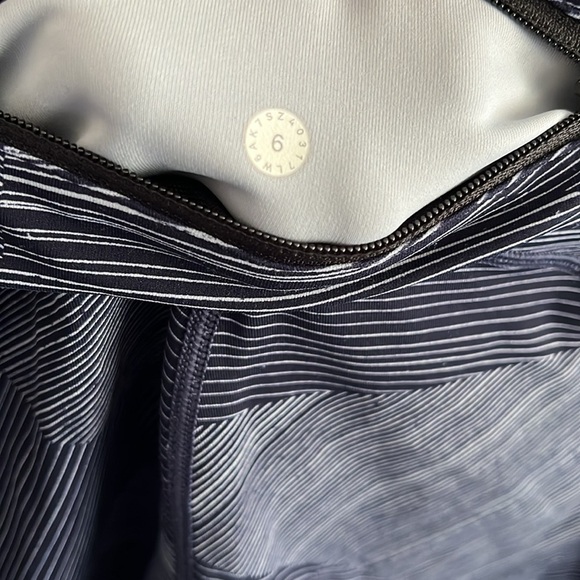 Lululemon Speed Up Crop 21" Etch Hail Midnight Navy Leggings Size 6 - Picture 6 of 6